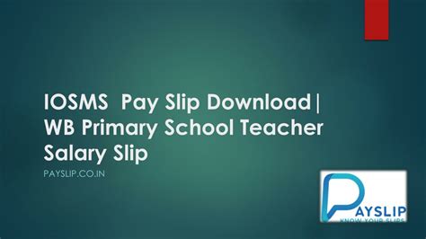 iosms|Download Pay Slip For Teachers.